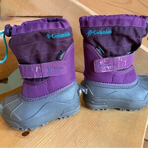 Columbia Toddler Powderbug Plus I|
Snow Boots Glory Purple/Mayan Teal
Green